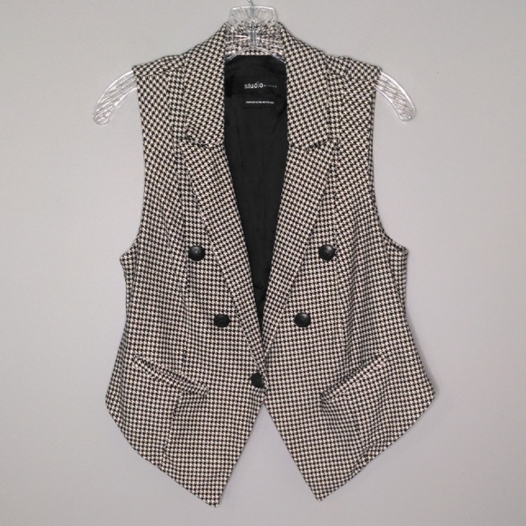 EUC✨ TORRID size 00 houndstooth vest, Studio Luxe Ponte - Picture 2 of 12
